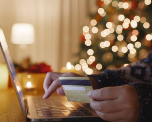 Laptop Credit Card and Christmas